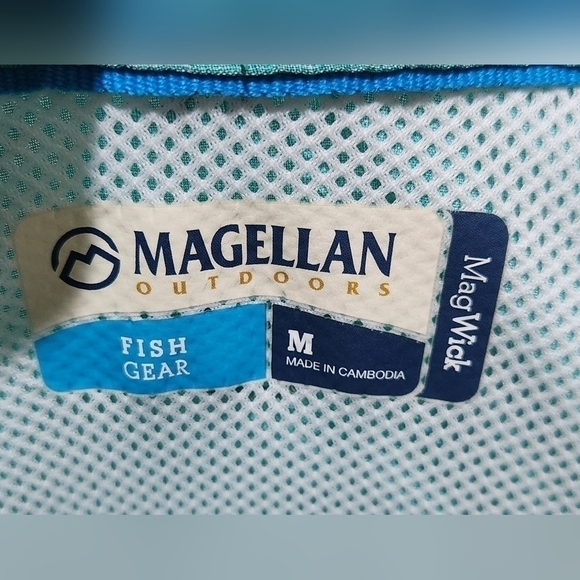 Magellan mag wick fish gear button down shirt size M - Picture 6 of 6